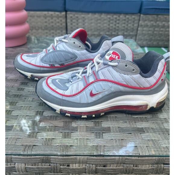 Nike Other - Nike Air Max 98 Gunsmoke/Team Red” GS Size 5Y